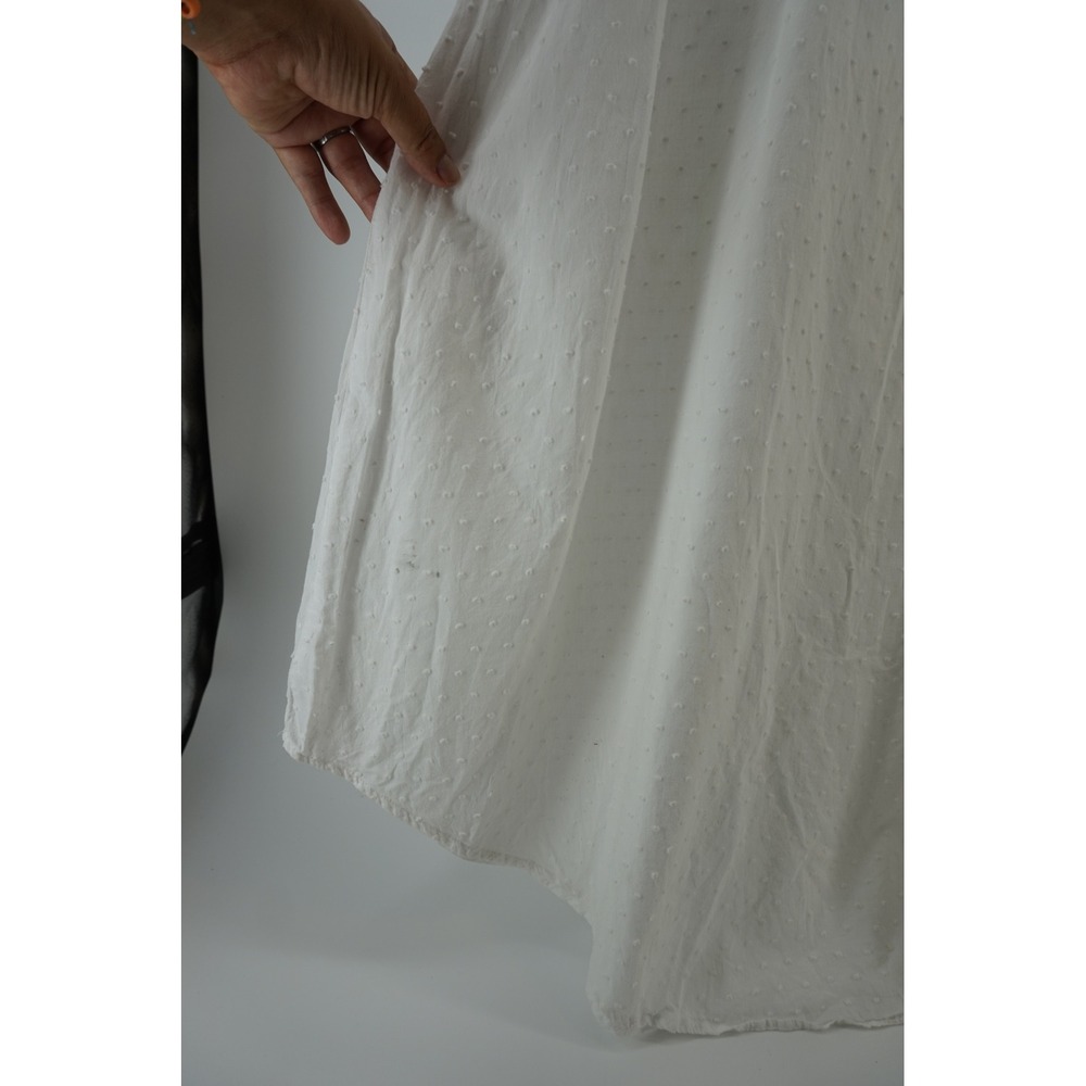 Papinelle Swiss Dot Maxi Nightgown Dress Romantic Cottagecore Boho White Size L - Picture 4 of 12